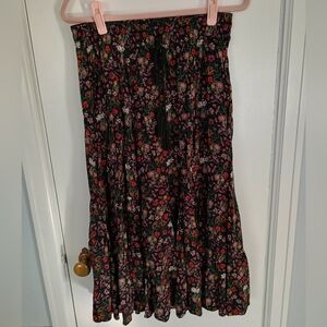 Torrid Floral Black Midi Skirt, 0X
